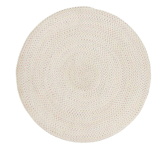 Confetti Braided Reversible Easy Clean Rug, 5ft Round | Pottery Barn Kids