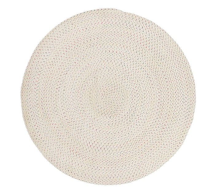 Confetti Braided Reversible Easy Clean Rug, 5ft Round | Pottery Barn Kids