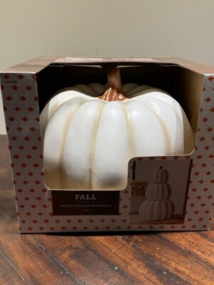 HOBBY LOBBY NEW WHITE STACKED PUMPKINS !!!!  | eBay | eBay US