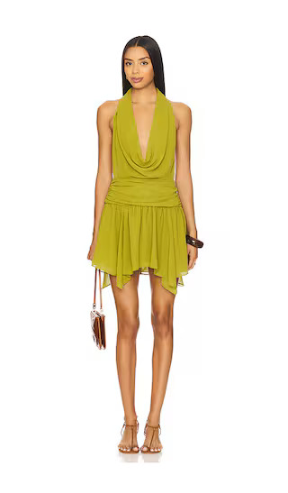 Demi Mini Dress in Moss Green | Revolve Clothing (Global)