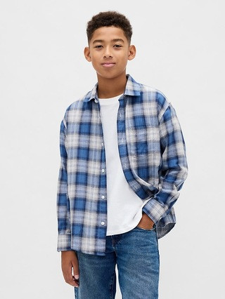 Kids Relaxed Plaid Shirt | Gap (US)