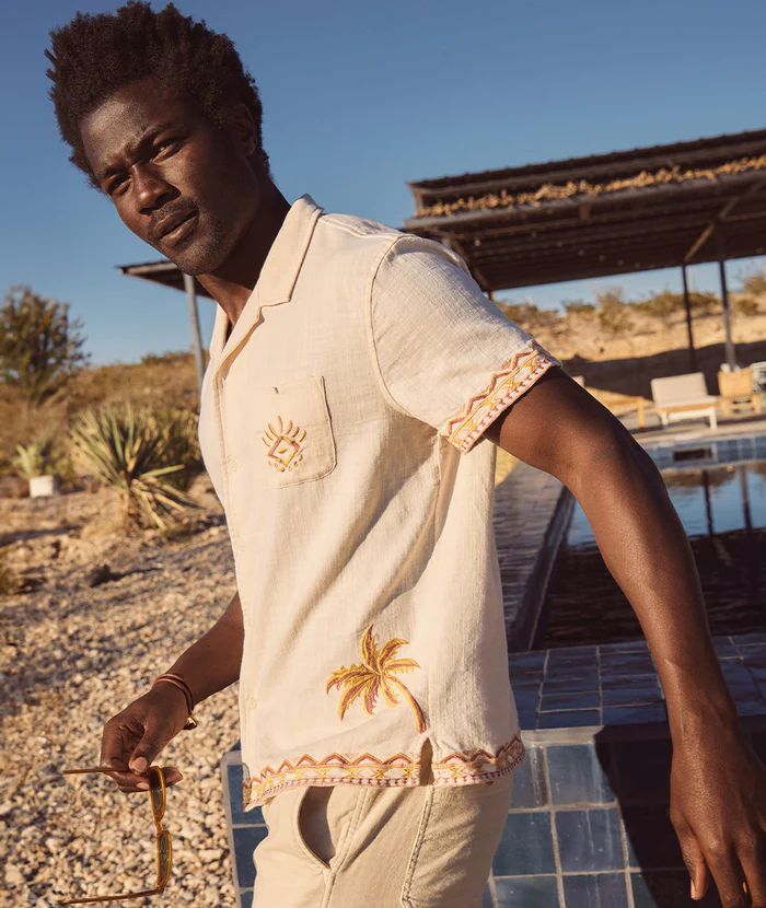 Stretch Selvage Embroidered Resort Shirt | Marine Layer
