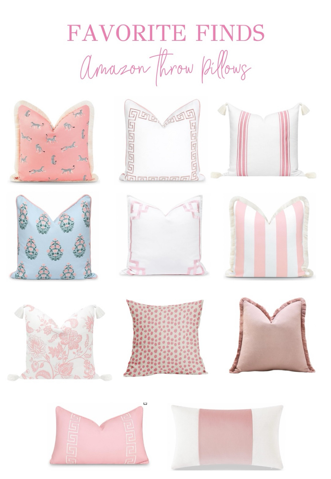 Pink Throw Pillows from Amazon

#grandmillenial #grandmillenialdecor #grandmillenialstyle #homedecor #throwpillows #pinkpillows #neutralpillows #bluepillows #greenpillows #homeinspo #homedesign #interiordesigb #colorfulhome

#LTKStyleTip #LTKHome #LTKFindsUnder100