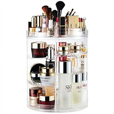 AMEITECH Makeup Organizer 360 .. Degree Rotating Adjustable Cosmetic .. Storage Display Case with .. 8 Layers Large Capacity .. Fits Jewelry Makeup Brushes .. Lipsticks and More Clear | Walmart (US)