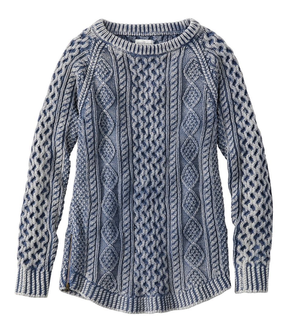 Women's Signature Cotton Fisherman Tunic Sweater, Washed | L.L. Bean