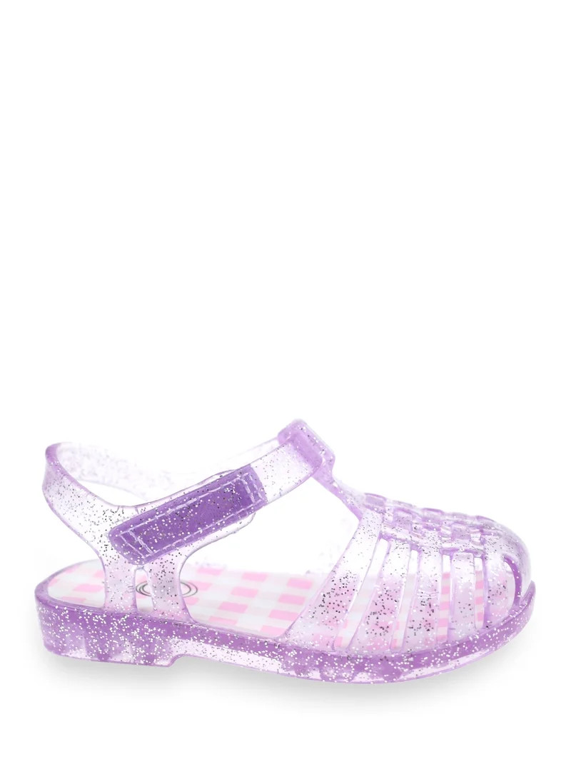 Wonder Nation Baby Girls Glitter Jelly Fisherman Sandal | Walmart (US)