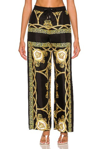 VERSACE Cope De Deaux Pant in Black & Gold | FWRD | FWRD 