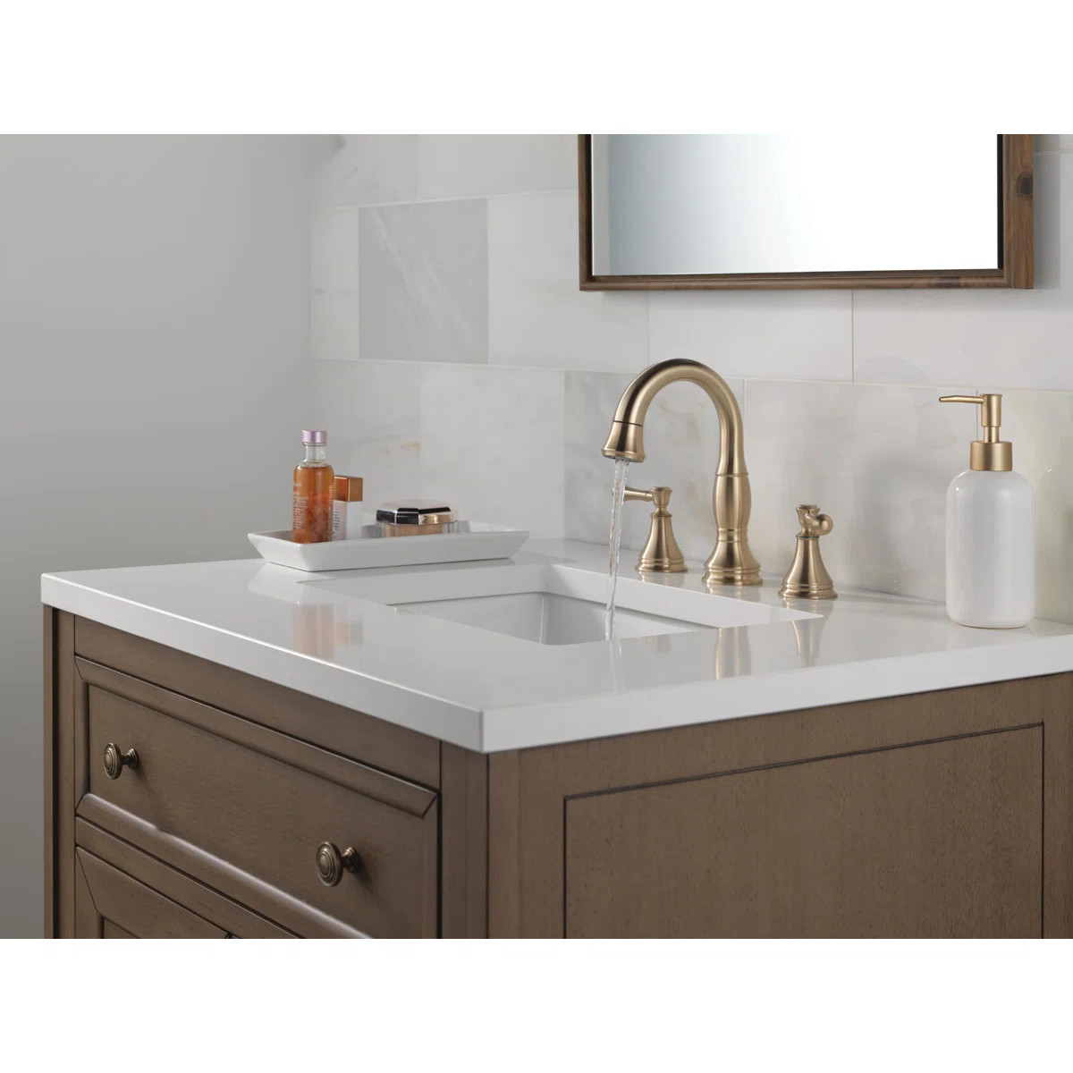 Cassidy 3-Hole Widespread Pull Out Sprayer Bathroom Faucet, 2-Handle Bathroom Sink Faucet 3597-CZ... | Wayfair North America