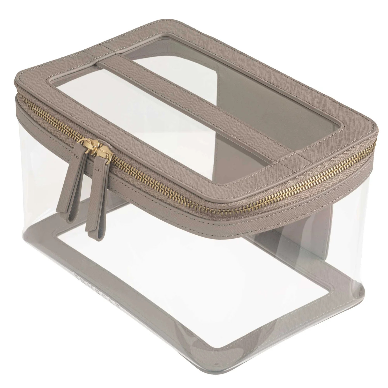 Clarity Train Case - Large Clear Cosmetic Train Case | Truffle | TRUFFLE
