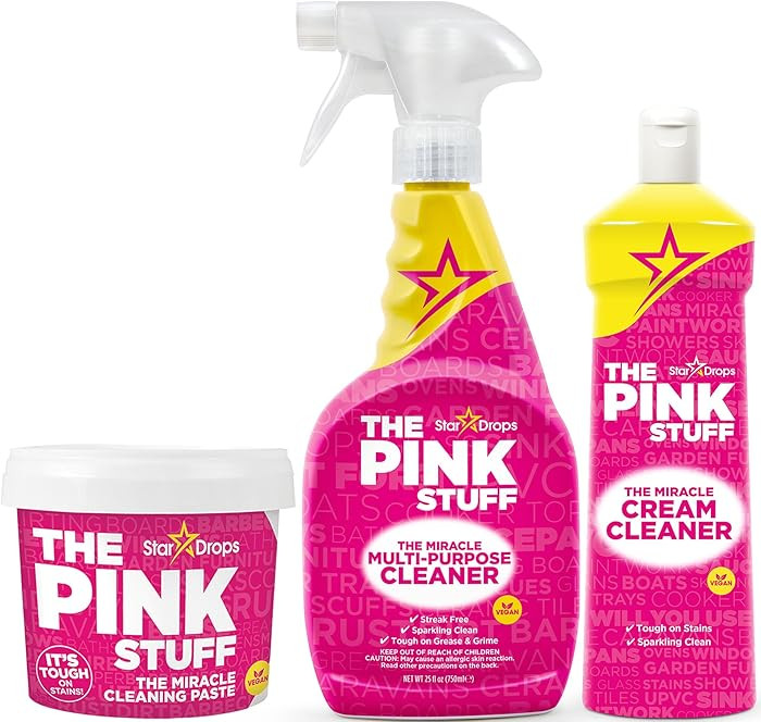 Stardrops The Pink Stuff Miracle Cleaning Bundle – Multi-Purpose Paste, Spray & Cream Cleaner (... | Amazon (US)