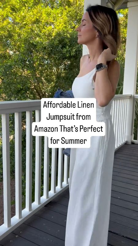 Jumpsuit from Amazon and denim jacket similar 
Perfect for summer and vacation. Wearing size small. Comes in 20 colors 

#LTKFindsUnder50 #LTKStyleTip