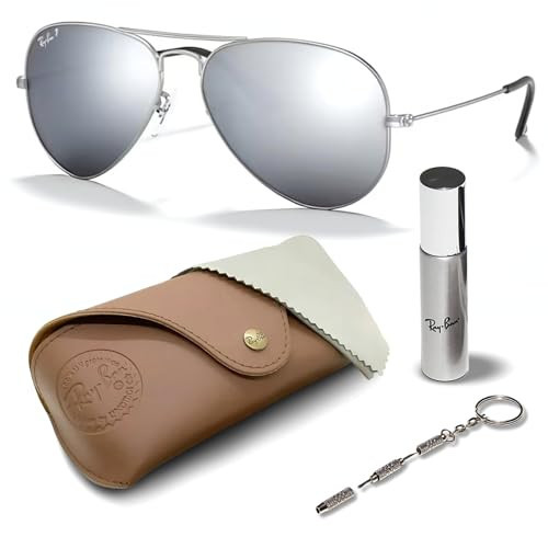 Ray-Ban RB3025 Aviator Mirror Pilot Shape Polarized Sunglasses for Men and Women- Timeless Classic Sun Glasses with Modern Elegance - Premium UV Protection - Designer Men's & Women's Sunglasses | Amazon (US)