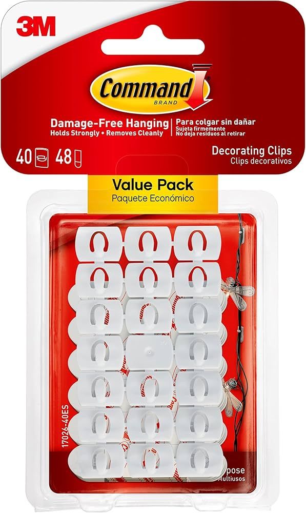 Command Small Decorating Clips, White, 40-Clips, 48-Strips, Decorate Damage-Free | Amazon (CA)
