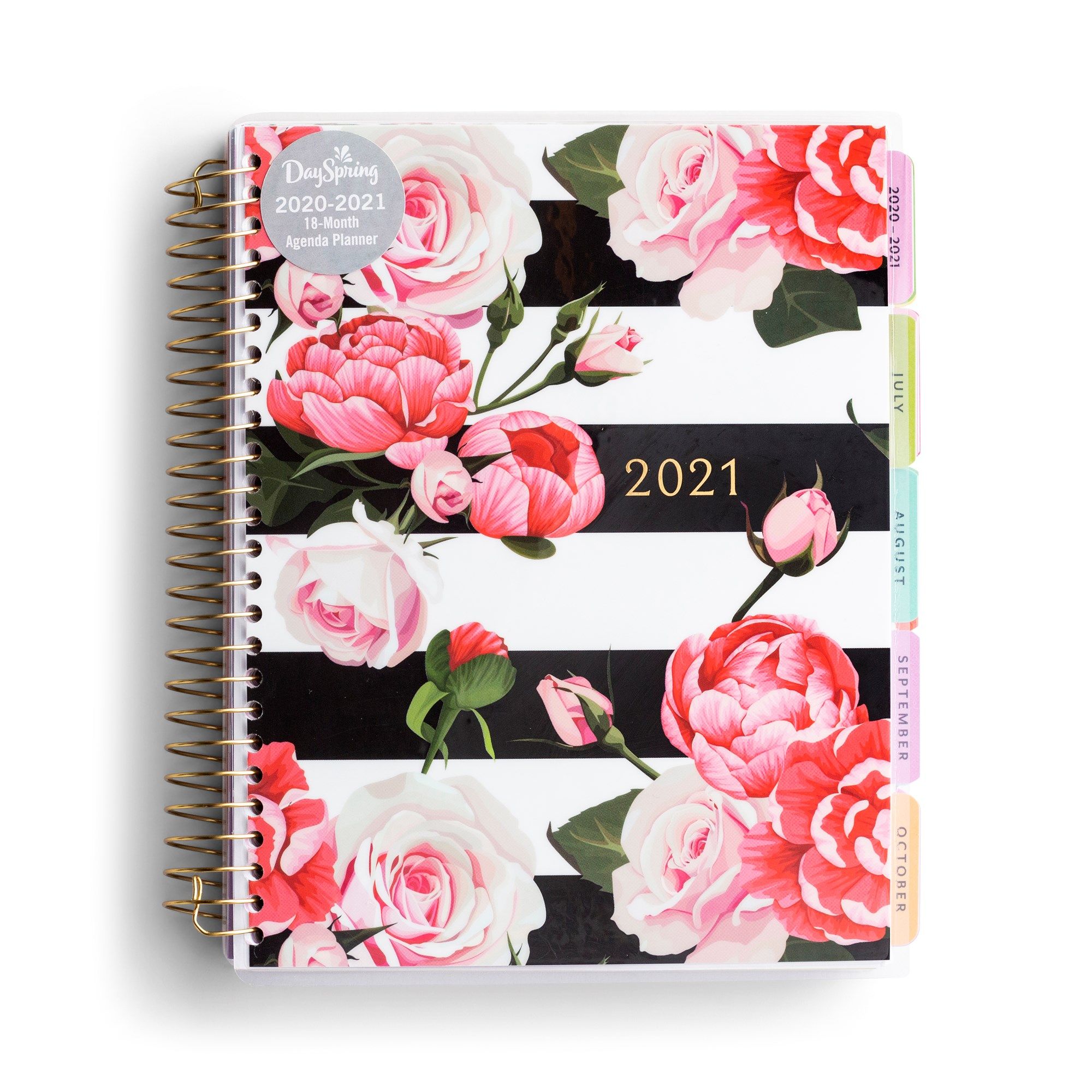 DaySpring  -  Floral & Stripes - 2020-2021 Planner - Academic Weekly & Monthly Agenda Planner wit... | Walmart (US)