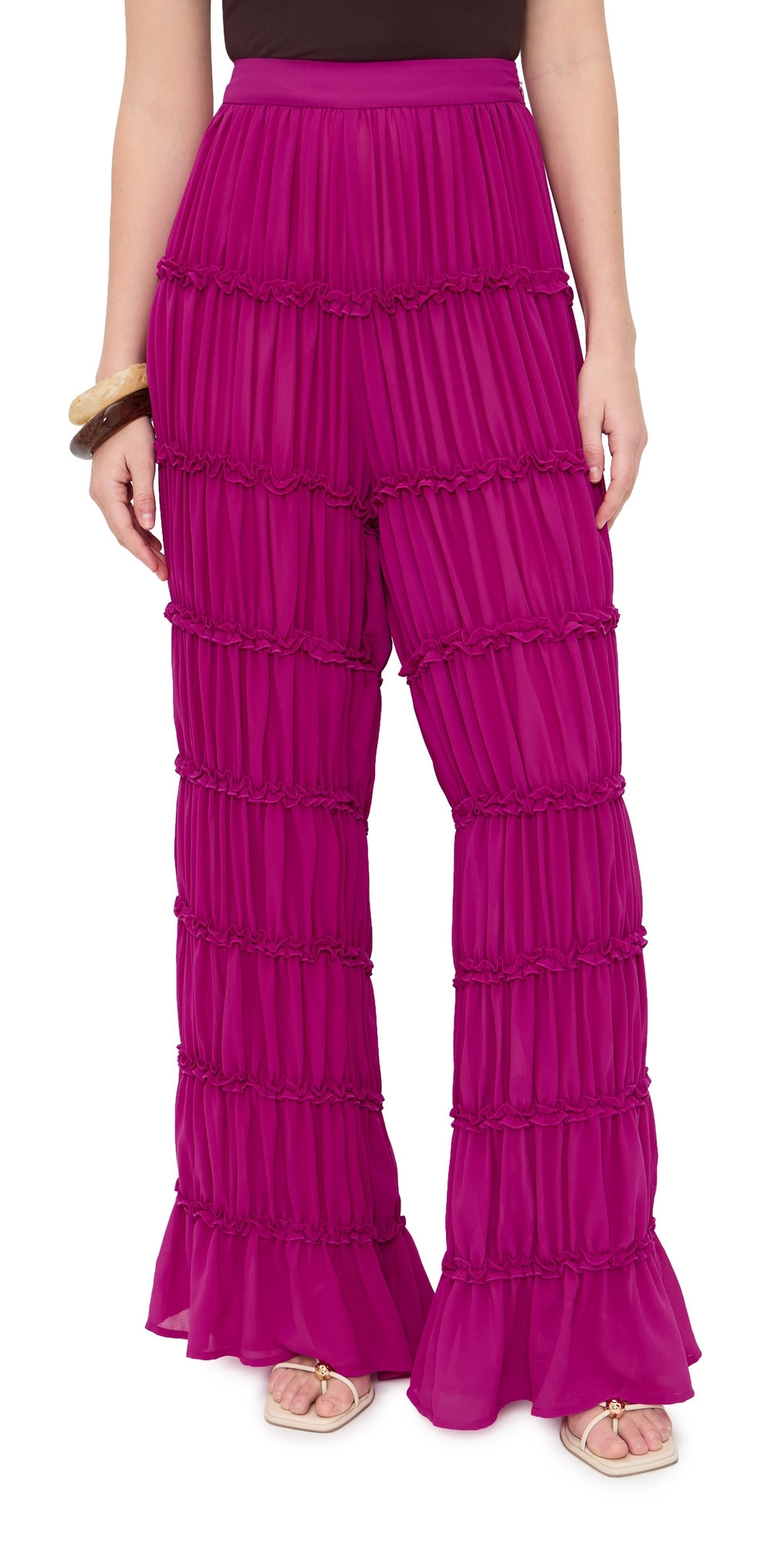 Andrea Iyamah Sina Pants Magenta S | Shopbop