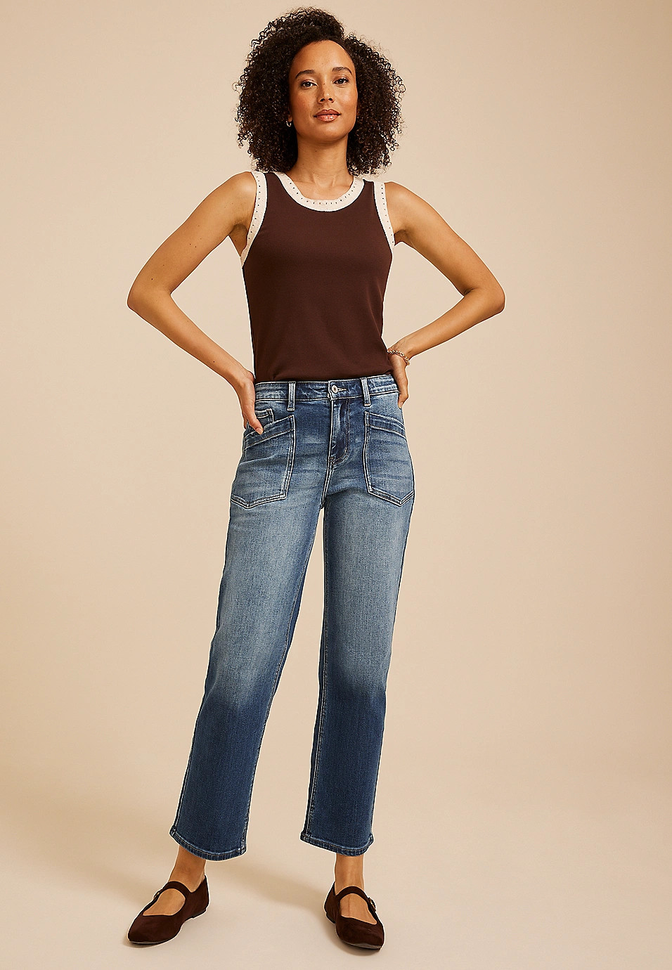 KanCan\u2122 High Rise Spade Pocket Ankle Straight Jean | Maurices