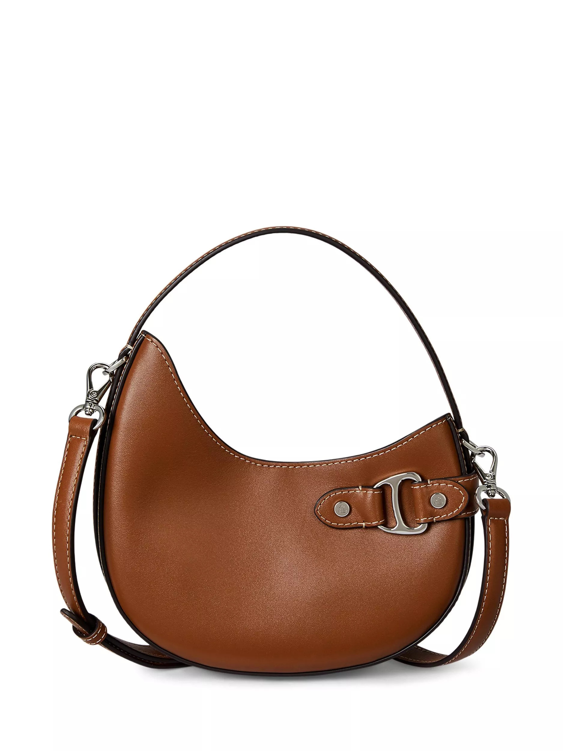 Ralph Lauren Small Tasha Leather Crossbody Bag, Lauren Tan | John Lewis (UK)