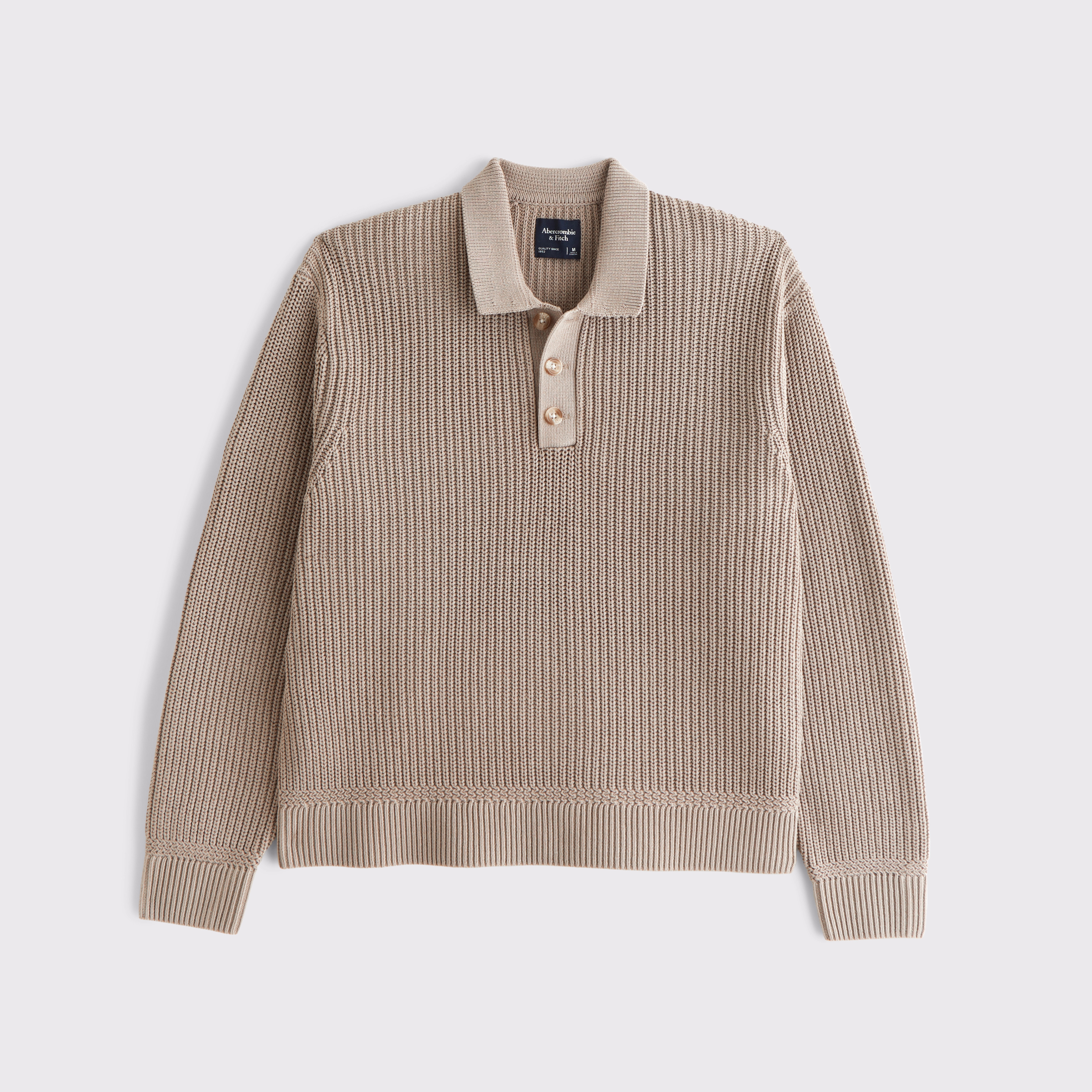 3-Button Collared Sweater | Abercrombie & Fitch (US)