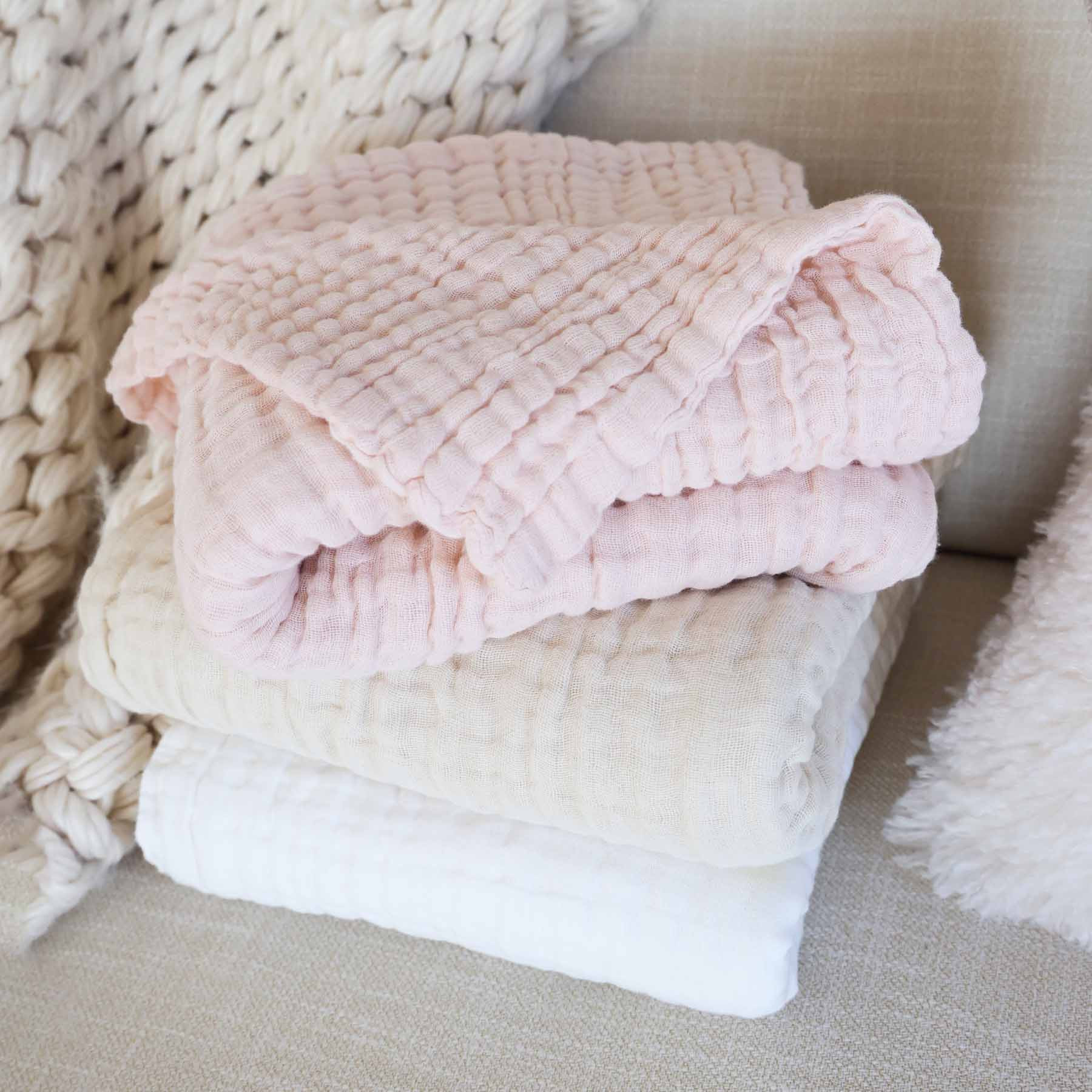 Organic Cotton Gauze Swaddle Blankets | Caden Lane