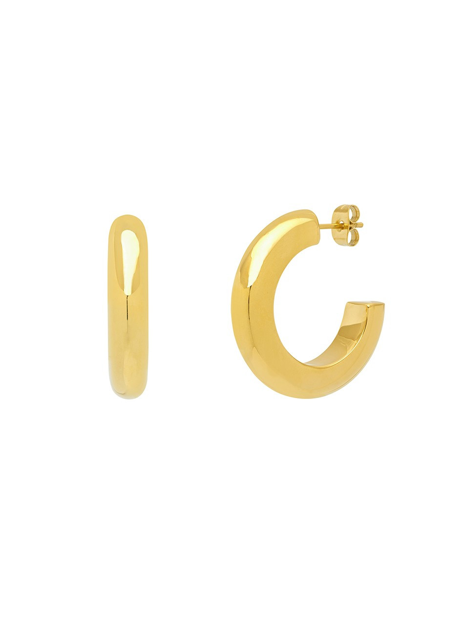 Lydia Tomlinson Satin hoop earring in Gold | Northskull