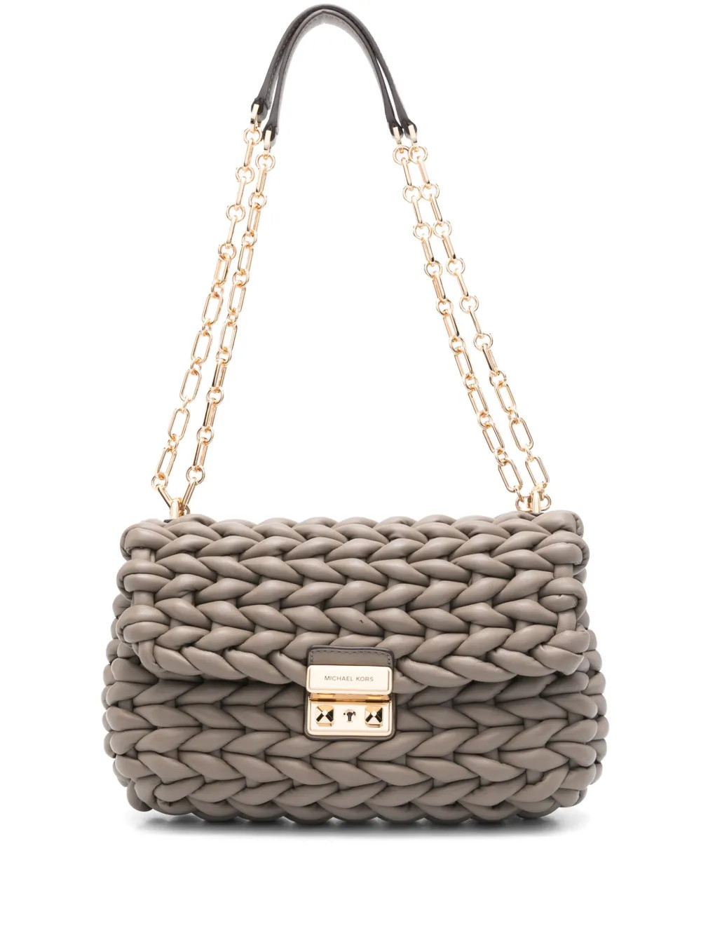 Michael Kors braided leather shoulder bag - Neutrals | Farfetch Global