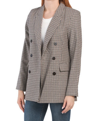 Double Breasted Houndstooth Blazer | TJ Maxx