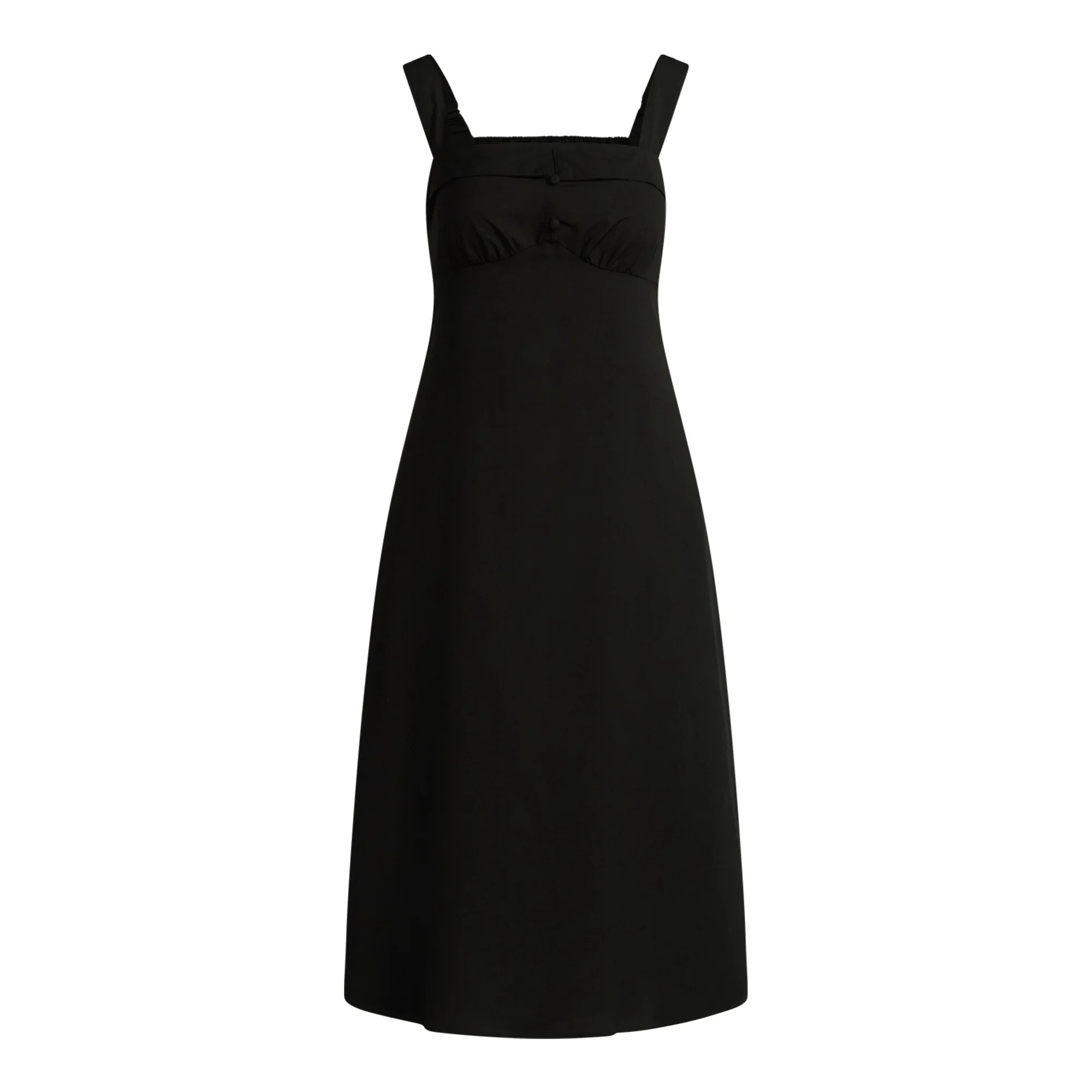 Scoop Women’s and Women’s Plus Foldover Square Neck Midi Dress, Sizes XS-4X | Walmart (US)