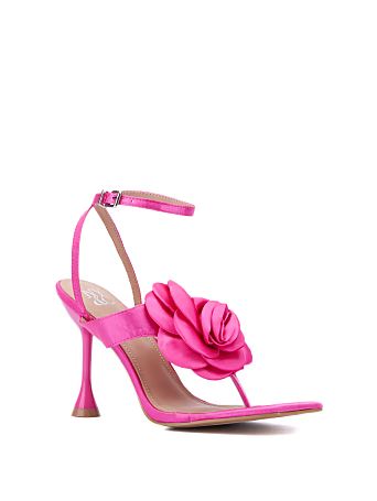 floral-detail satin heel | New York & Company