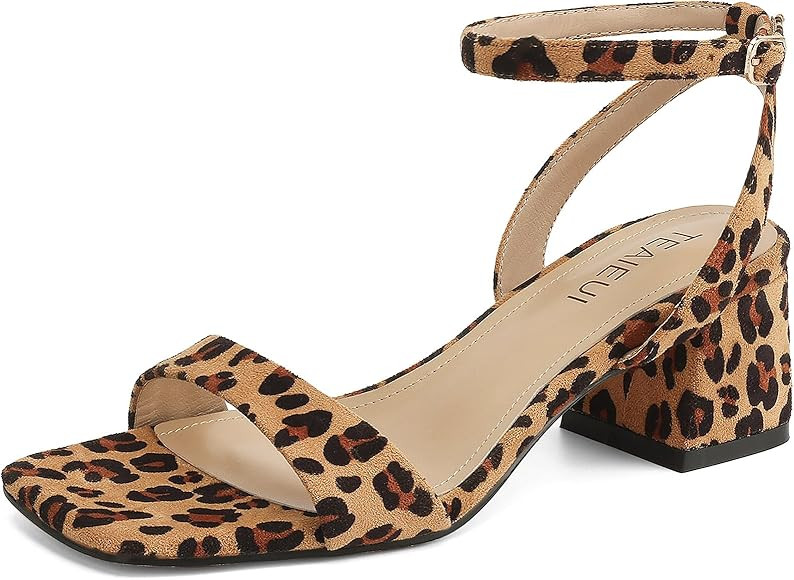 Women's Heeled Sandals Strappy Low Block Heels Chunky for Women Comfortable Ankle Strap Open Toe ... | Amazon (US)