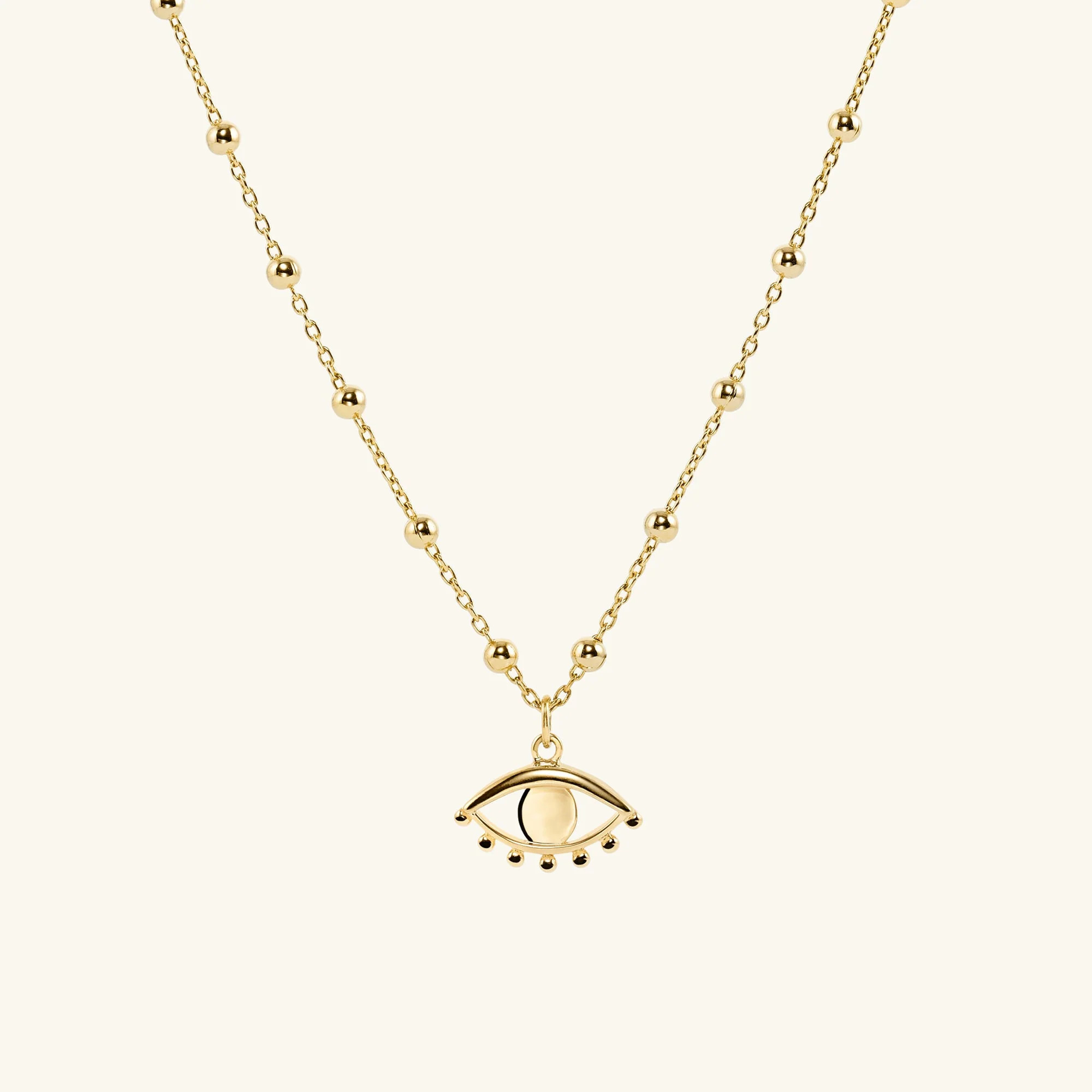 Evil Eye Beaded Pendant Necklace | Mejuri Fine Crew