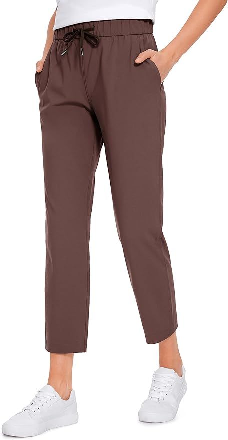 CRZ YOGA Womens High Waisted 4-Way Stretch Golf Capris 25" - Work Pants Athletic Lounge Workout A... | Amazon (US)