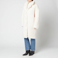 Stand Studio Women's Anika Faux Fur Cloudy Coat - Off White - FR 38/UK 10 | Coggles (Global)