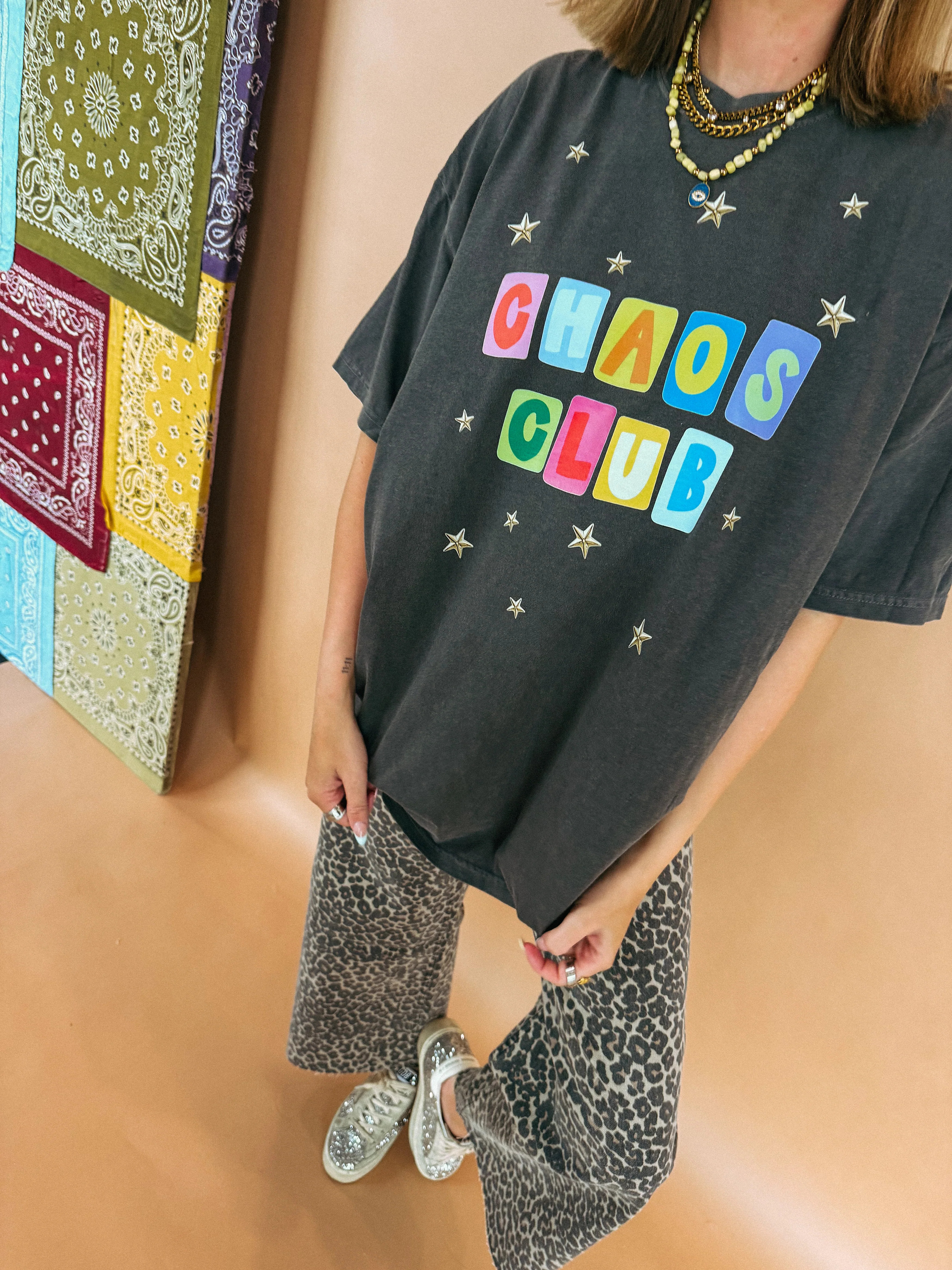 ETTA OG | chaos club graphic tee - charcoal | Etta+East