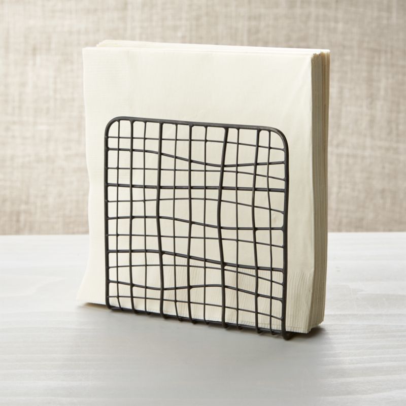Bendt Iron Wire Napkin Holder + Reviews | Crate and Barrel | Crate & Barrel