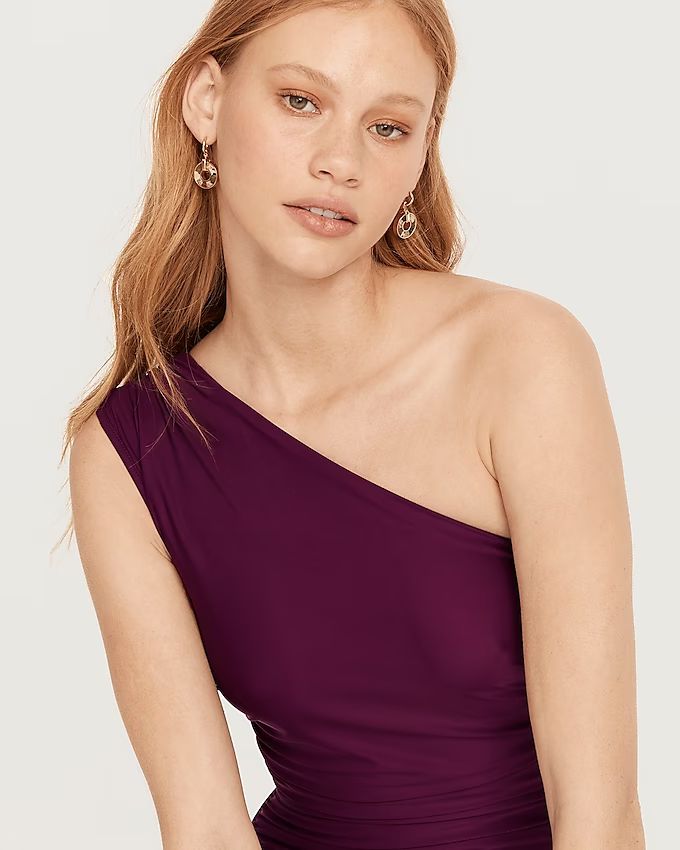 Ruched one-shoulder one-piece | J.Crew US