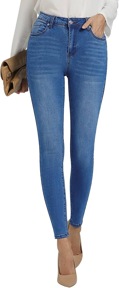 GRAPENT Skinny Jeans for Women High Waist Stretchy Classic High Rise Slimming Jeggings Denim Trou... | Amazon (US)