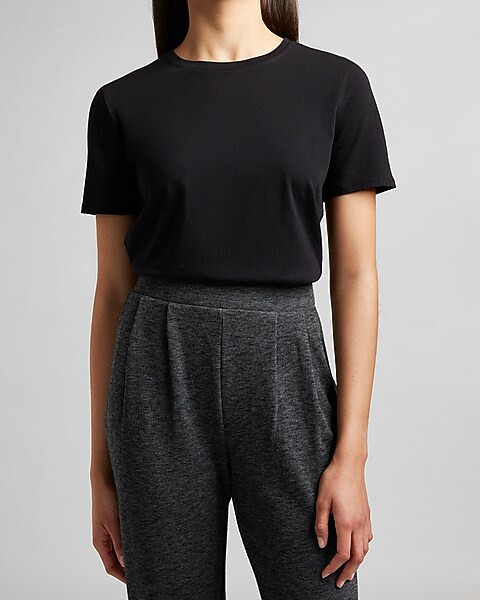 Skimming Crew Neck Thong Bodysuit | Express