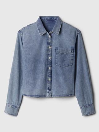 Cropped Denim Shirt | Gap Factory