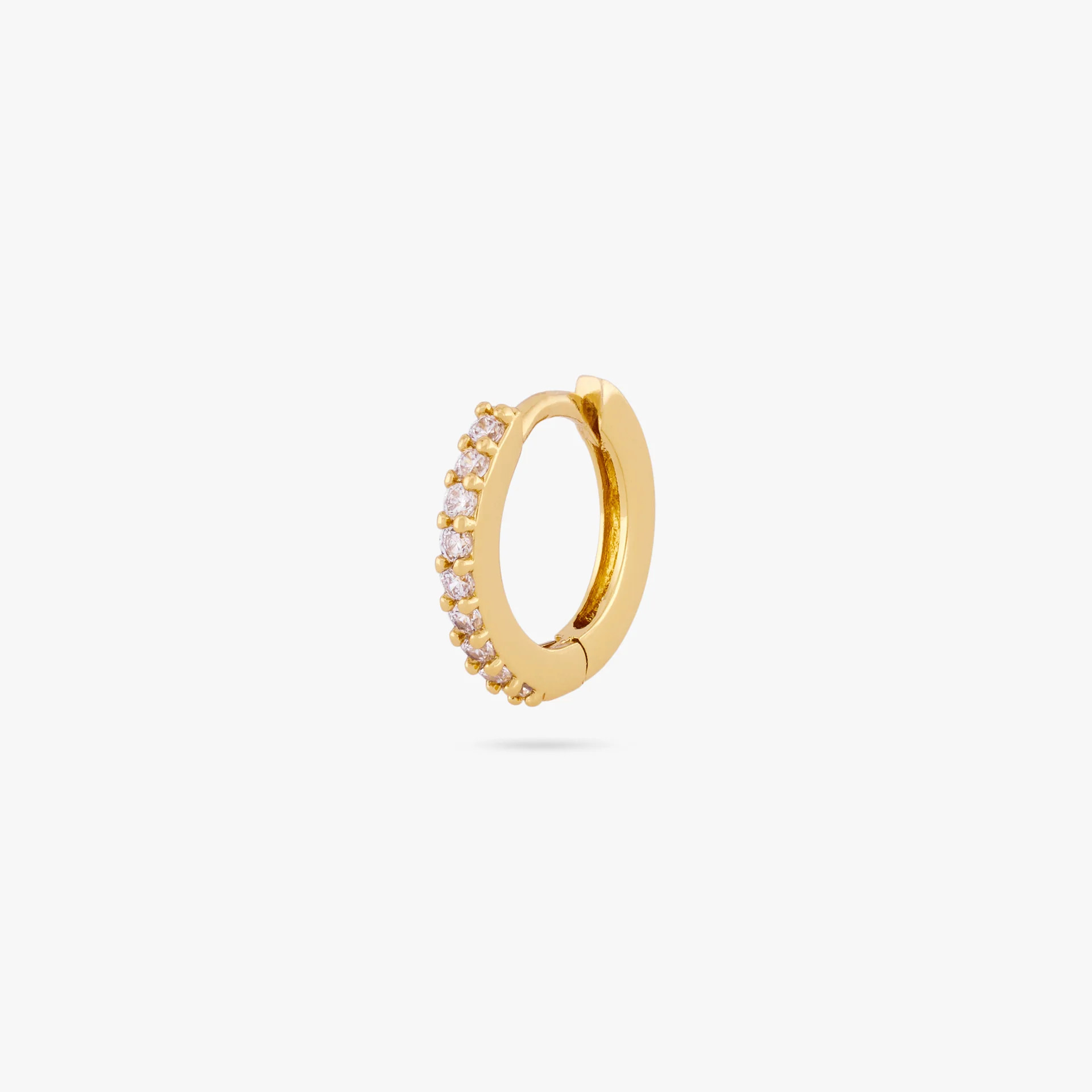 Mini Pave Huggie | Studs