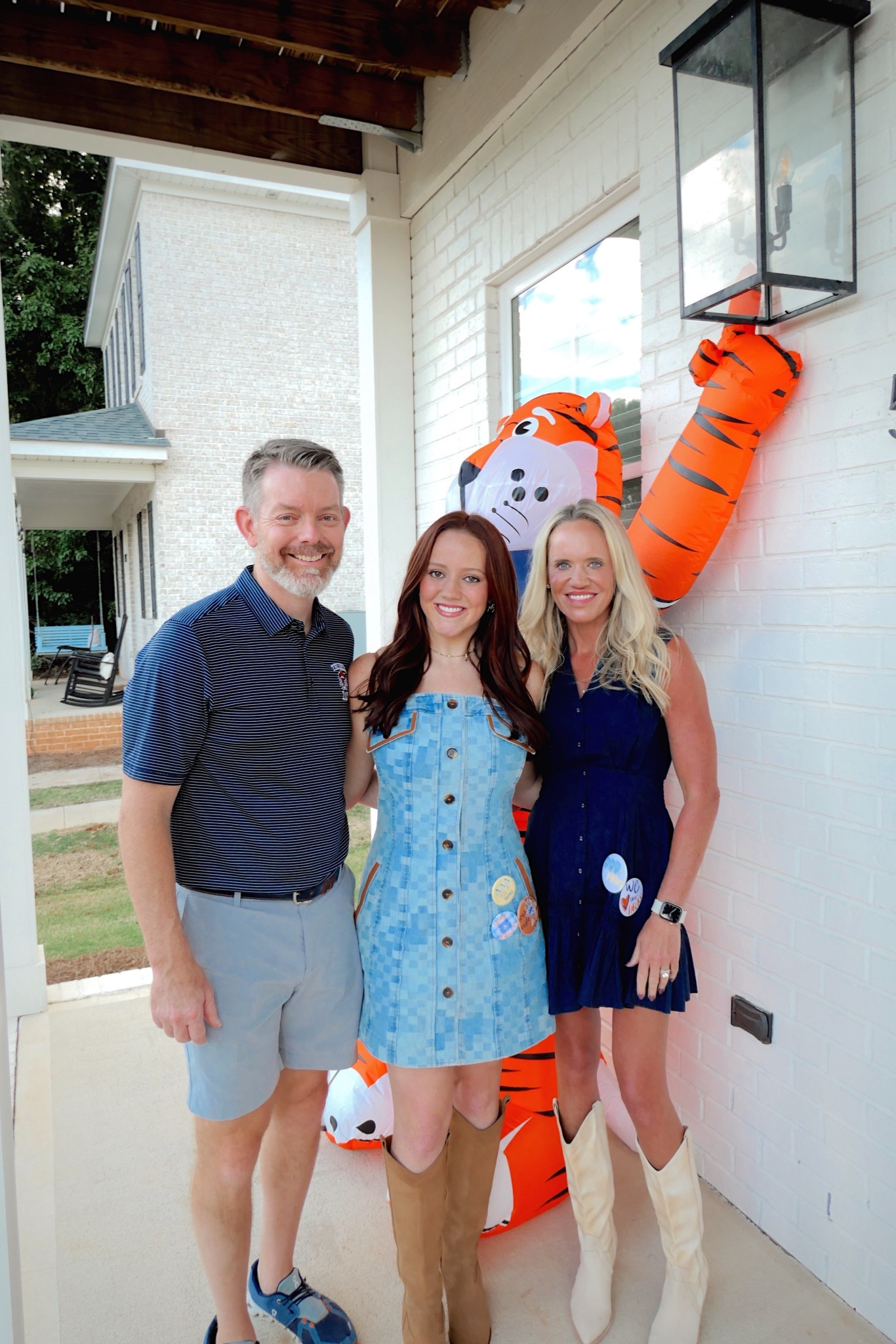 Denim Ramy Brook gameday dress! War Eagle🧡