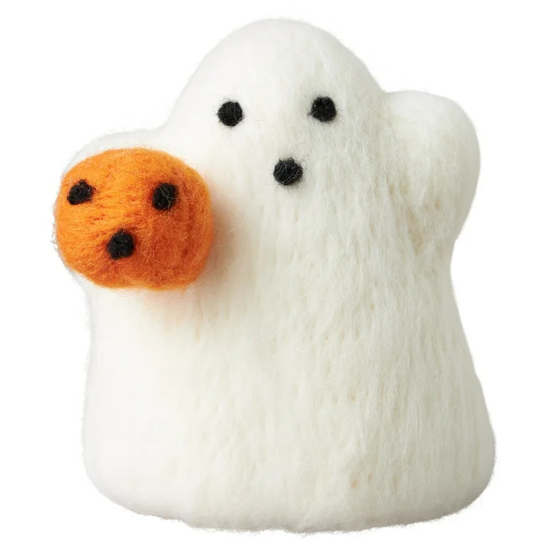 Felt Ghost Tabletop Decoration, White, 3.5", Halloween by Way To Celebrate | Walmart (US)