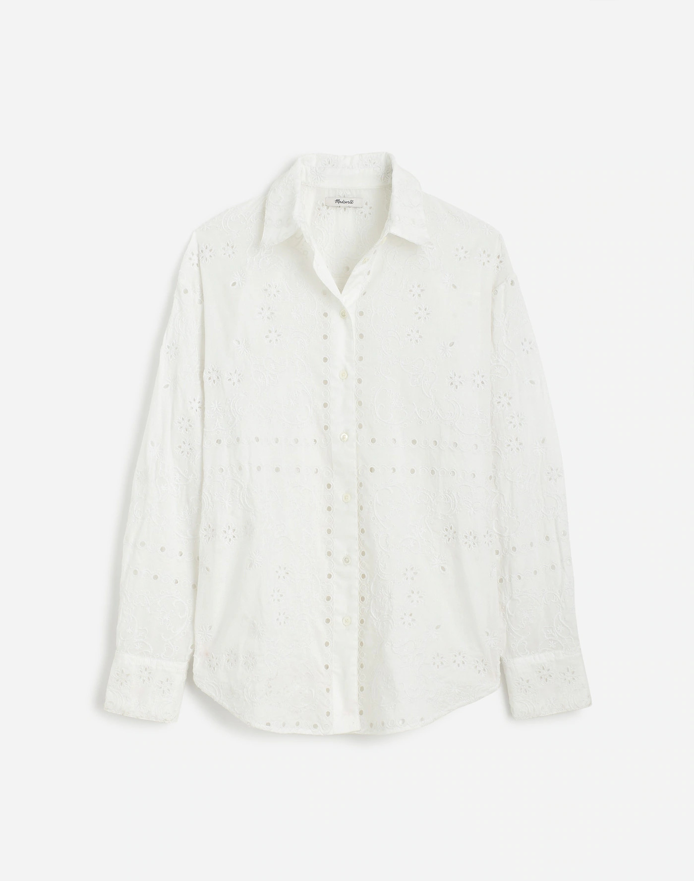 Embroidered Oversized Button-Up Shirt | Madewell | Madewell