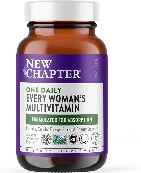 New Chapter Women’s Multivitamin, Iron, B6, B12, Biotin for Hair Growth, D3, Vit C, Zinc for Im... | Amazon (US)
