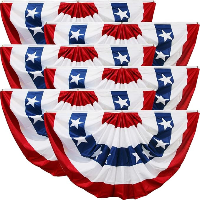 4th Of July Decorations,American Flag Bunting for Outside,3x6 Ft Fourth of July Bunting Patriotic... | Amazon (US)