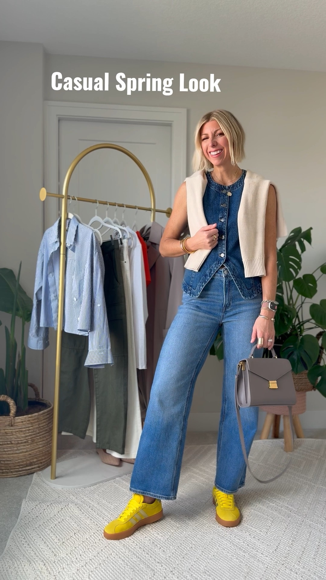 Casual, spring, denim on denim look with sneakers + a layer if needed 👏🏻

#LTKFindsUnder100 #LTKOver40 #LTKStyleTip