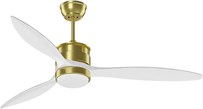 Obabala 52”White Ceiling Fan with Light and Remote Outdoor Ceiling Fan with LED Lights for Pati... | Amazon (US)
