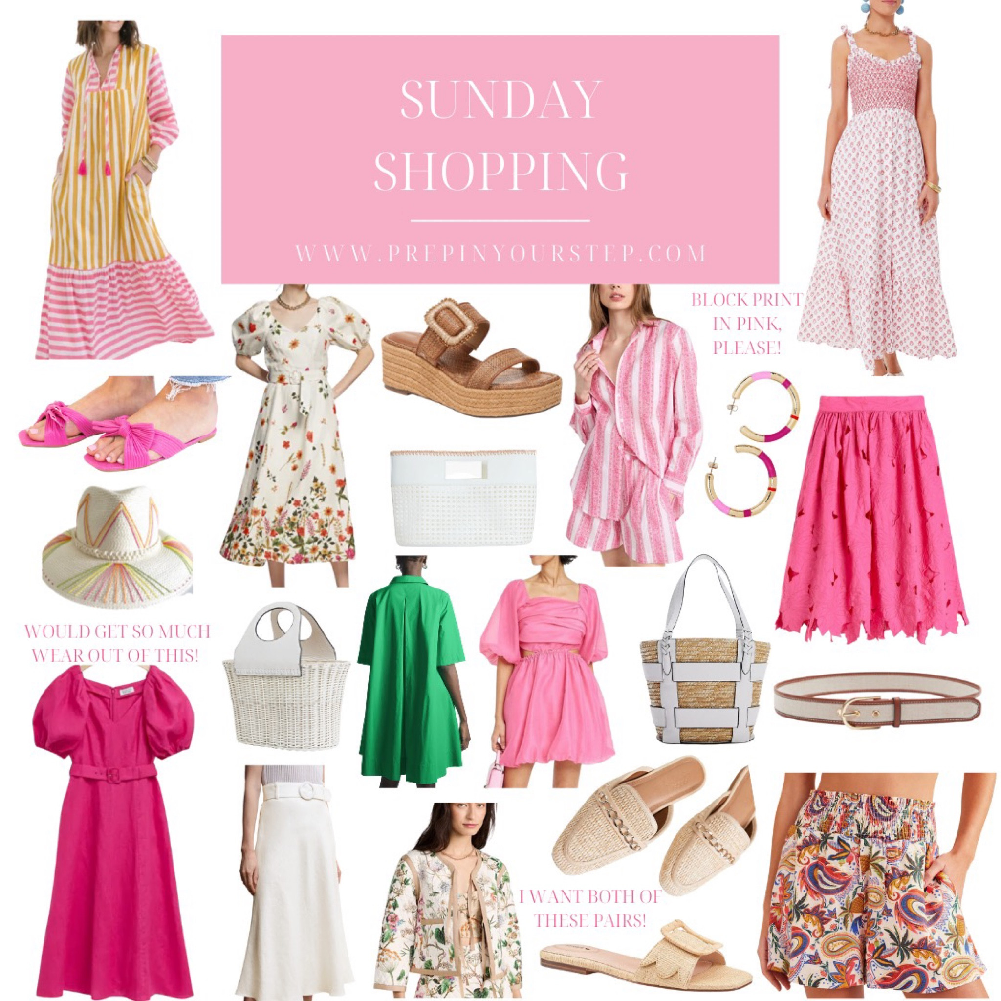 Local schools being on spring break last week has me itching to pull out all of my colorful clothing and plan a trip! Channel your spring fever with these Sunday shopping finds shared on the blog yesterday! If you see something here that isn’t linked on my liketoknow.it be sure to head to www.PrepInYourStep.com for all of the links. Happy shopping! 

#LTKFind #LTKunder100 #LTKunder50