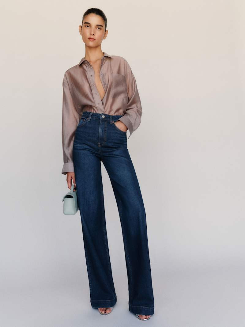 Bex Super Stretch High Rise Wide Leg Jeans | Reformation (Global)