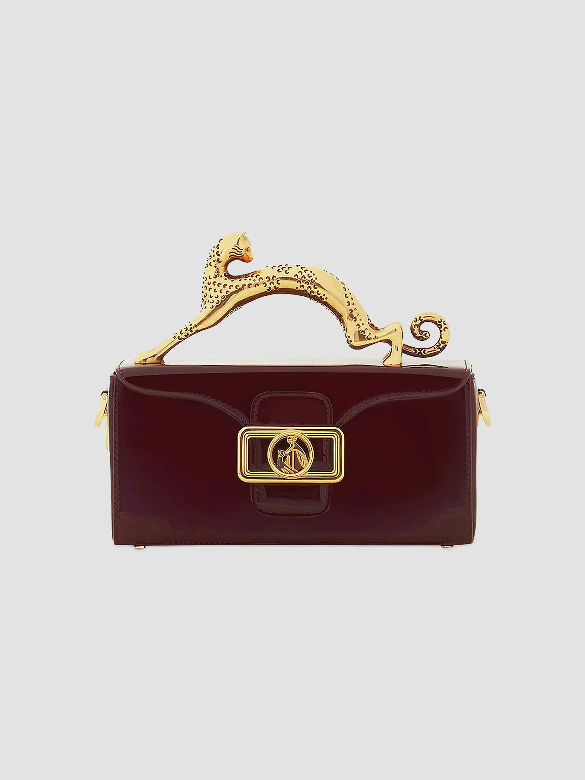 Lanvin Pencil Cat Nano Patent Leather Crossbody Bag | Saks Fifth Avenue | Saks Fifth Avenue
