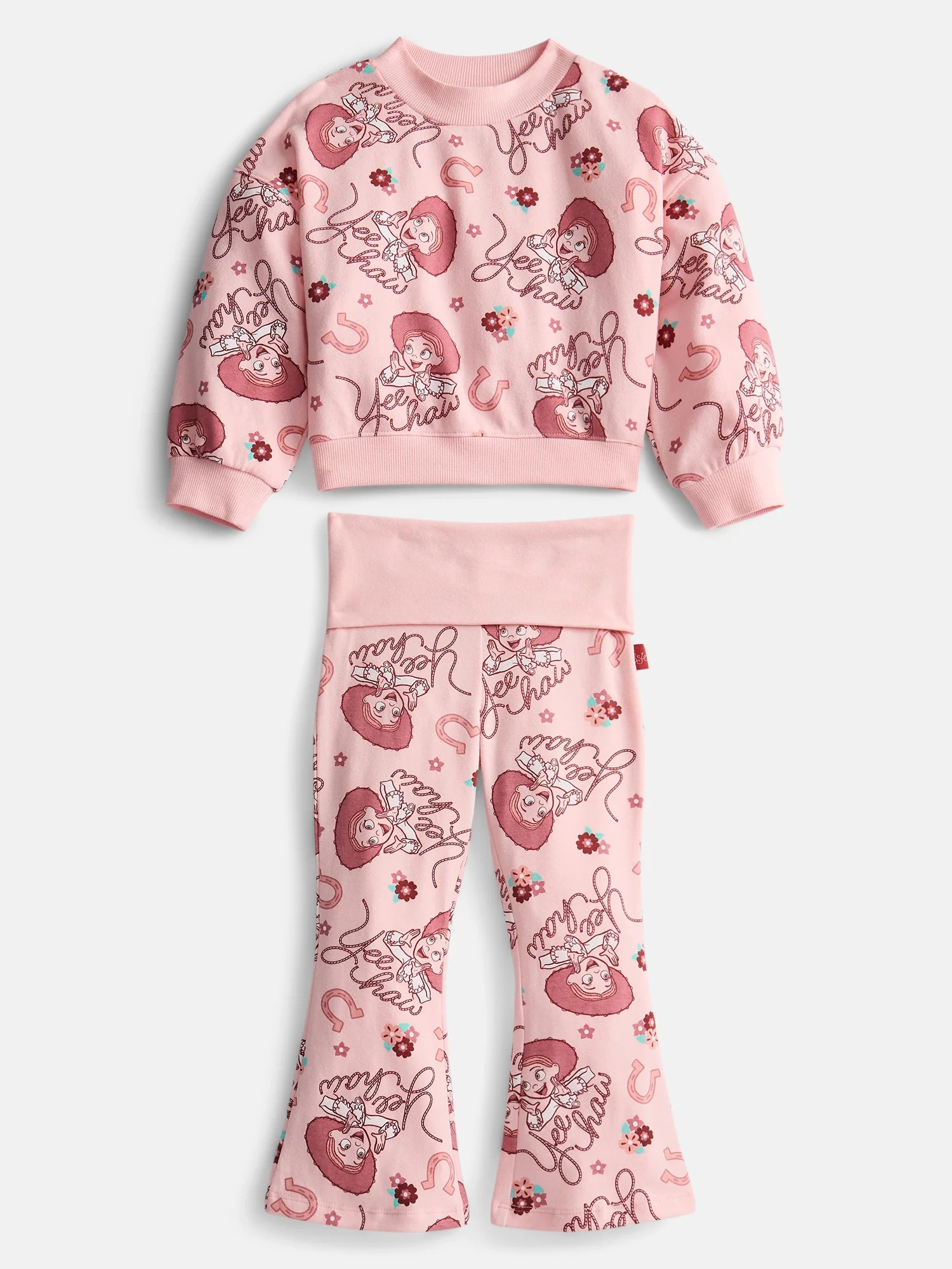 Toy Story Toddler Girls Crewneck Sweatshirt and Foldover Leggings Set, 2 Piece, Sizes 12M-5T | Walmart (US)